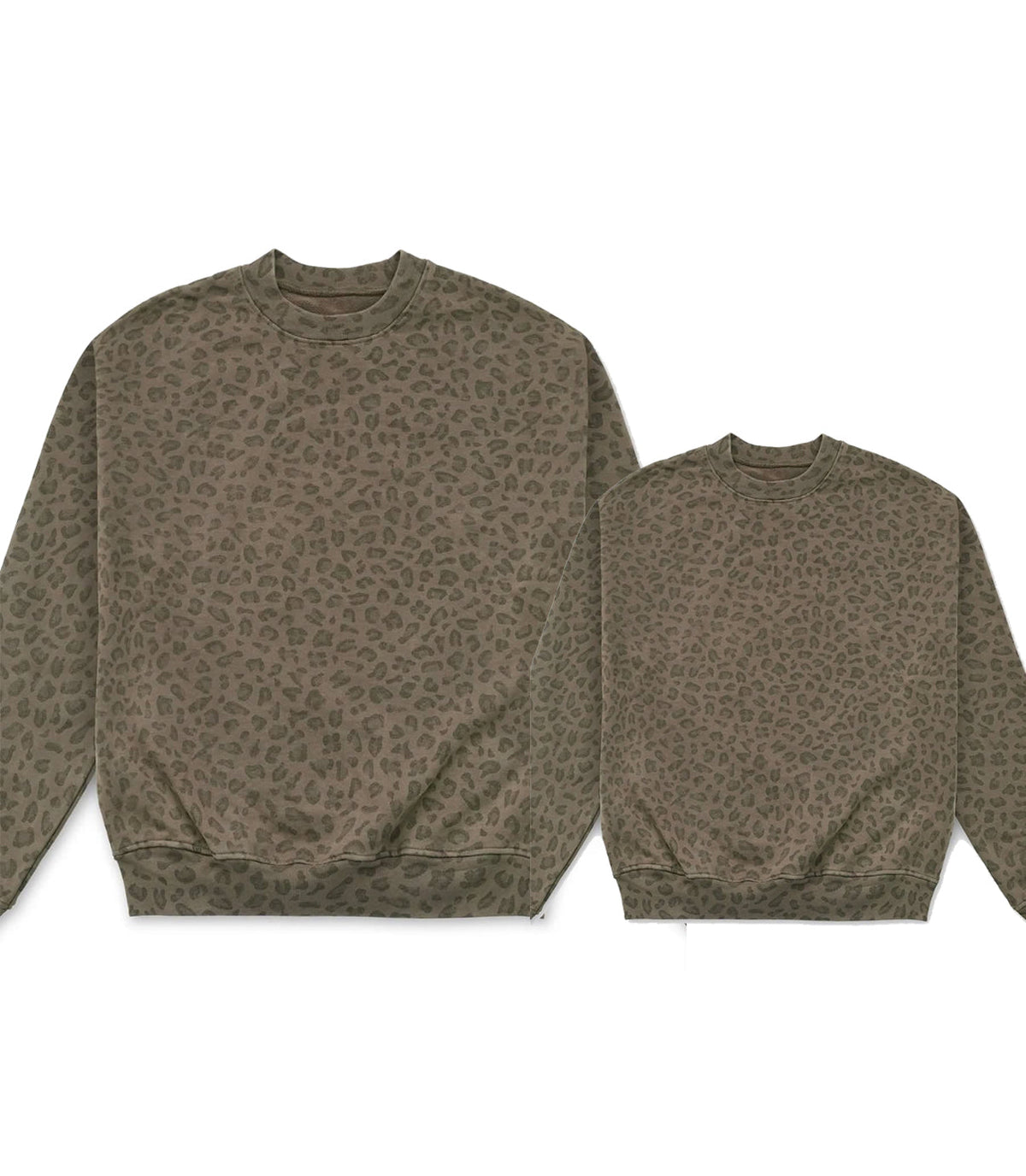 Preorder MOQ 5 pcs Each Style Leopard Gray Brown Pullover Mommy and Me Matching Clothes