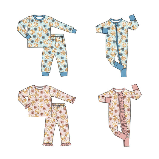 Preorder MOQ 5 pcs Each Style Valentine's Day Lollipop Love Pajamas Kids Matching Clothes