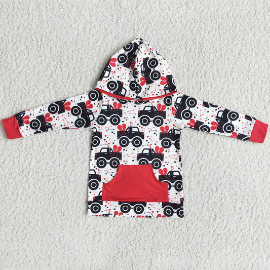 Clearance 6 A11-20 Valentine's Day Girls Hoodie Top