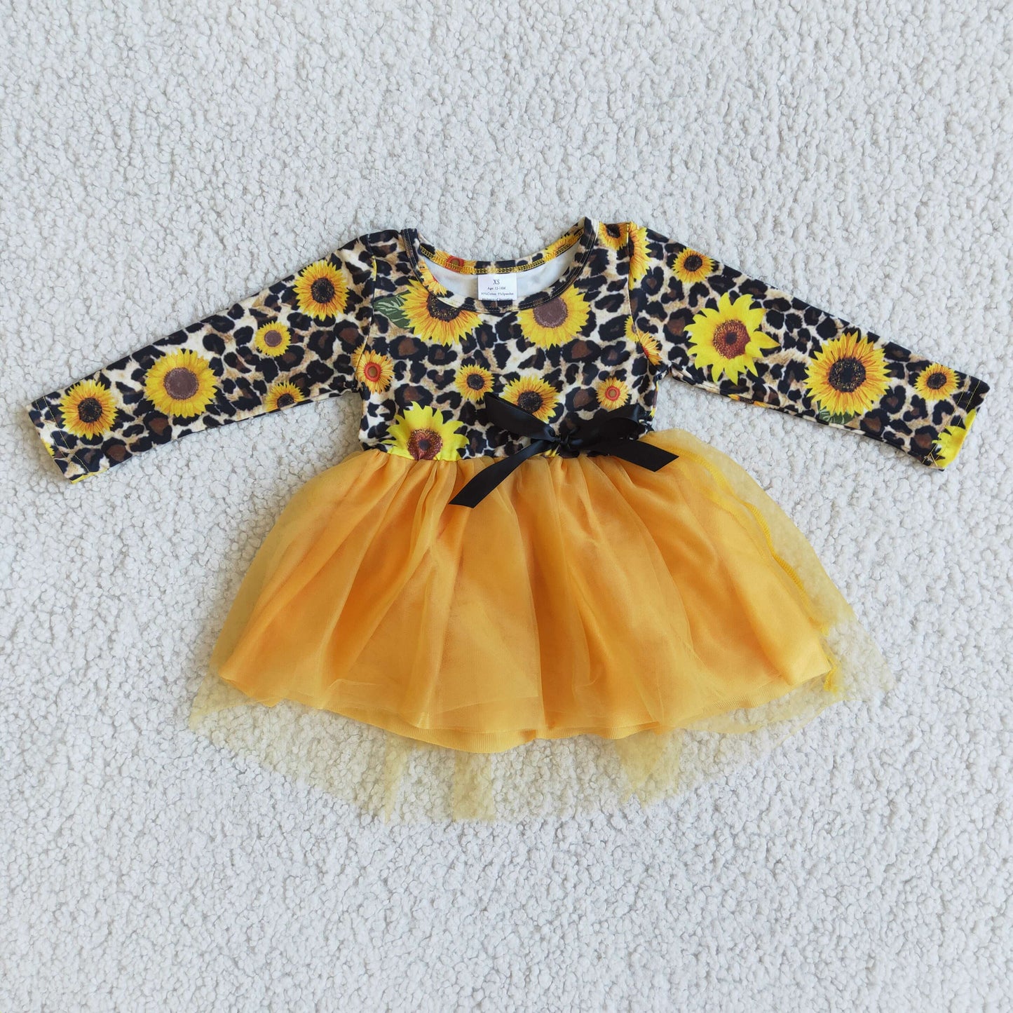 Clearance 6 A29-27 Sunflower leopard print bow decorative tulle skirt high quality wholesale