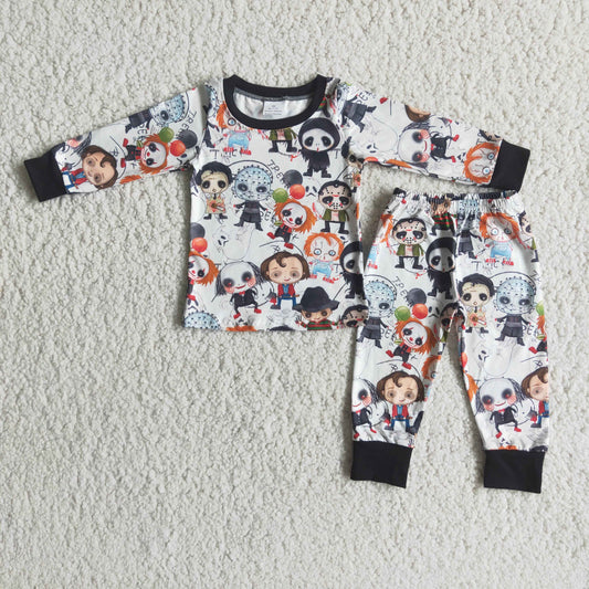 promotion RTS 6 B4-4 Halloween Long Sleeve Pants Boys Pajamas Outfits