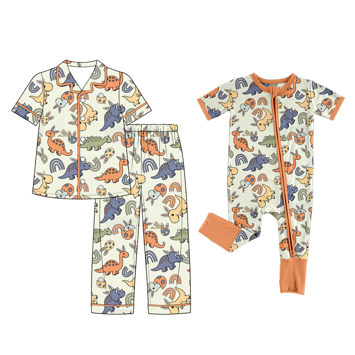 Preorder MOQ 5 pcs Each Style Easter Bunny Ears Pajamas Kids Matching Clothes 202609