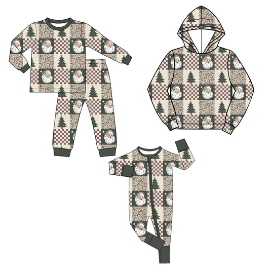 Preorder MOQ 5 pcs Each Style Christmas Santa Trees Camo Kids Matching Clothes 202609