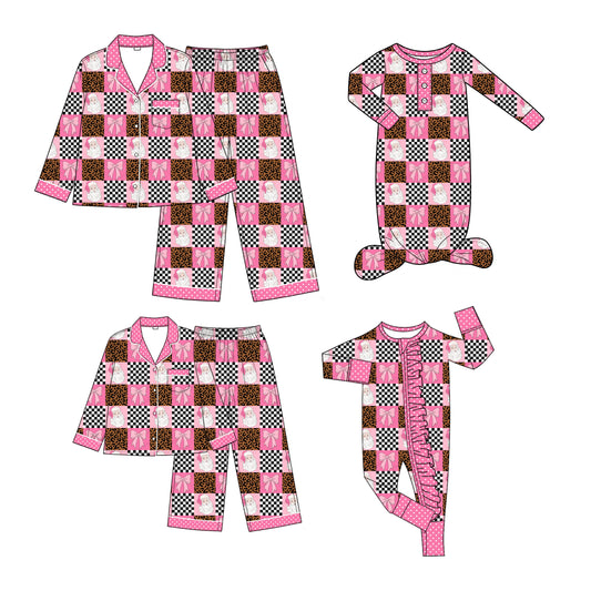 Preorder MOQ 5 pcs Each Style Christmas Santa Leopard Mommy and Me Matching Clothes-2026.8.26