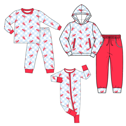 Preorder MOQ 5 pcs Each Style Mardi Gras Crawfish Kids Matching Clothes