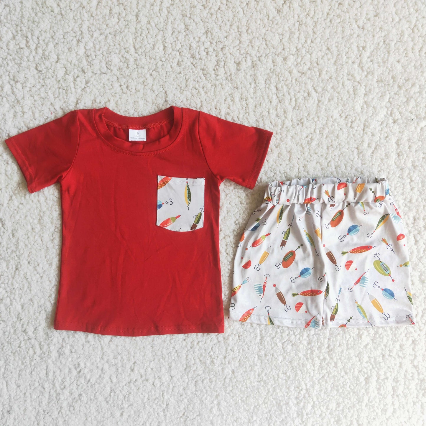 Clearance A13-12 Red ocean fish hook pocket boy set high quality