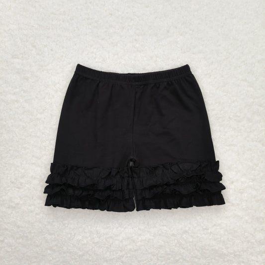 A16-3 Black lace shorts high quality cotton children clothing manufacturers logo