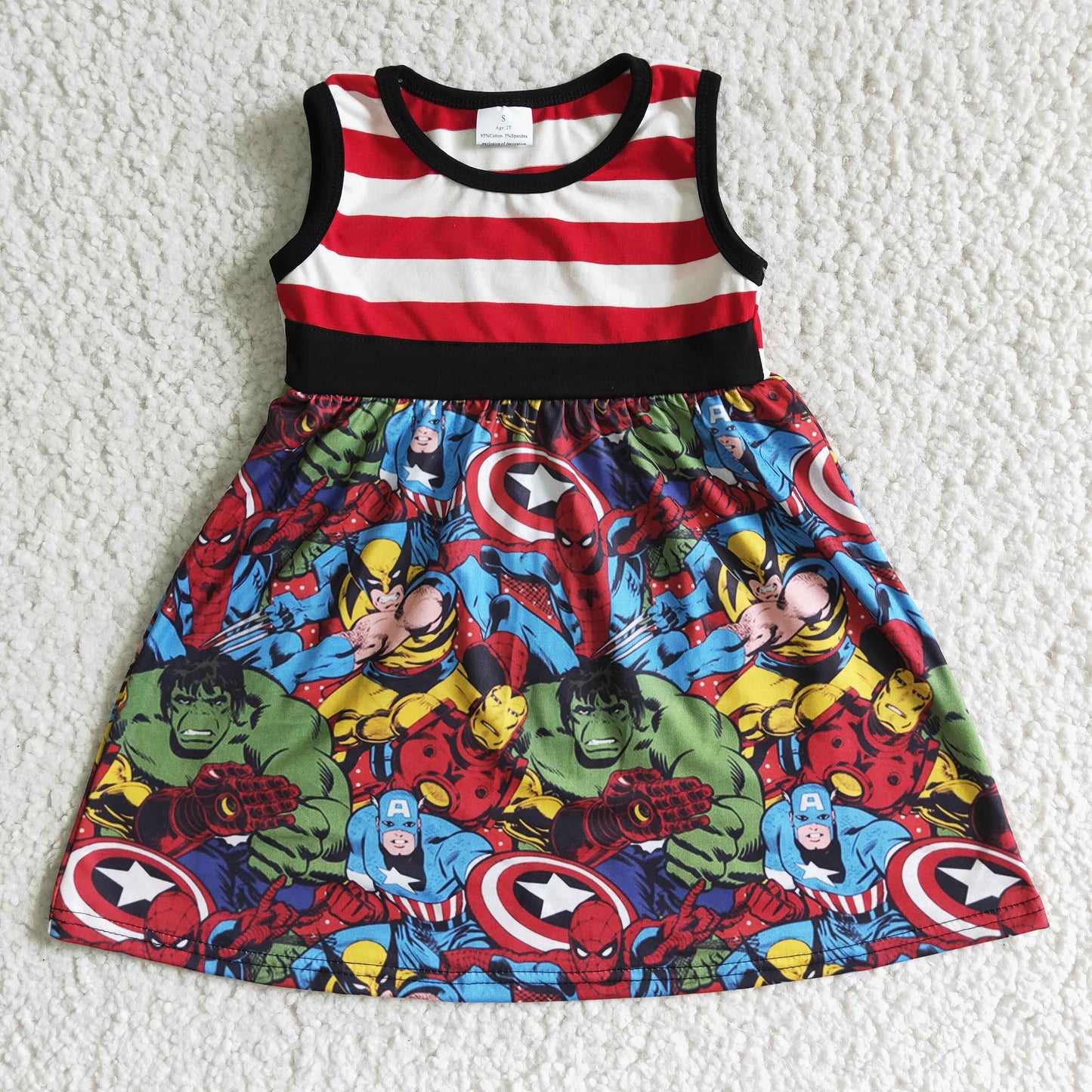 Clearance A16-5 Striped Captain America dress no moq