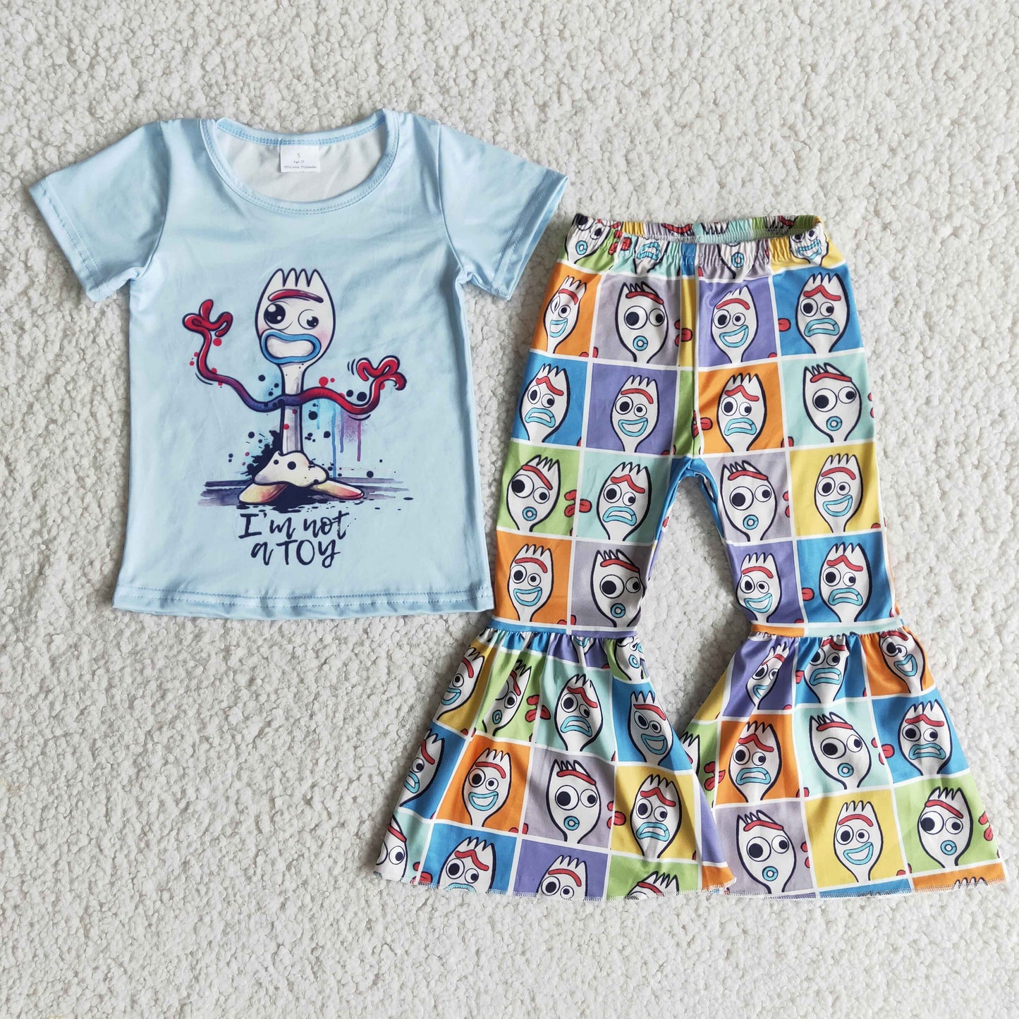 Clearance B2-2 WTOY figure toy short sleeve bell bottoms set High quality