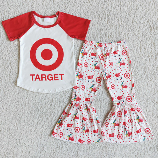 Clearance B5-21 Top target circle short sleeve flare suit High quality