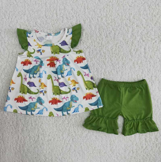 Clearance B9-2 Dinosaur fly sleeve shorts suit