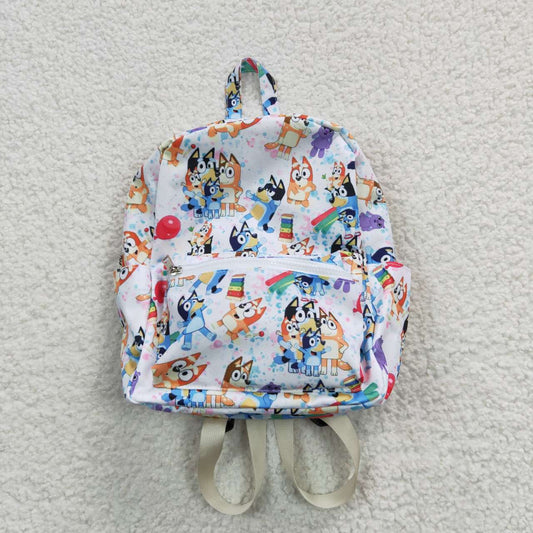 BA0054 Blue Dog Cartoon Print Little Bag Bagpack