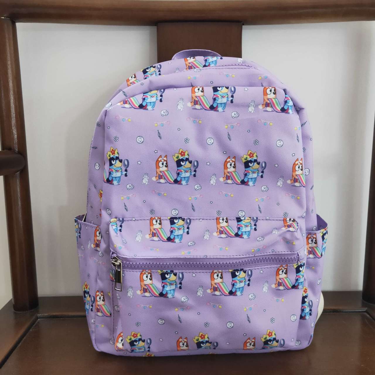 BA0058 Purple Blue Dog Cartoon Print Little Bag Bagpack