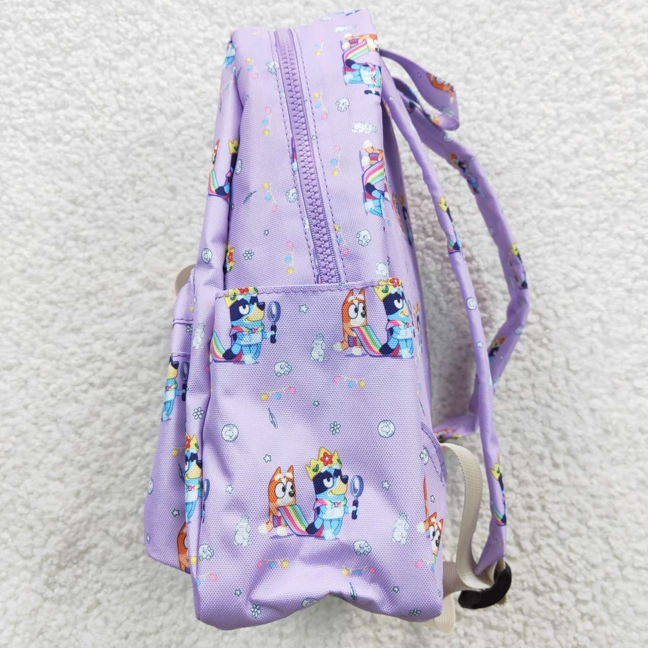 BA0058 Purple Blue Dog Cartoon Print Little Bag Bagpack