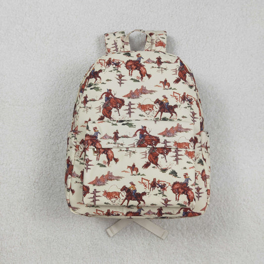 BA0059 Rodeo Cowboy Western Print Little Bag Backpack 202508 RTS