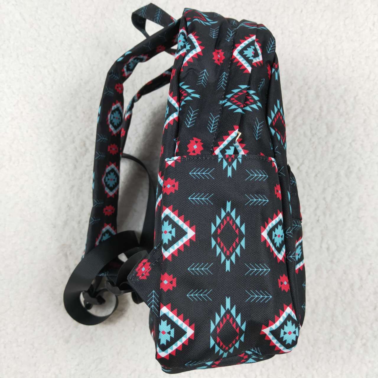 BA0061 Black Western Print Little Bag Bagpack