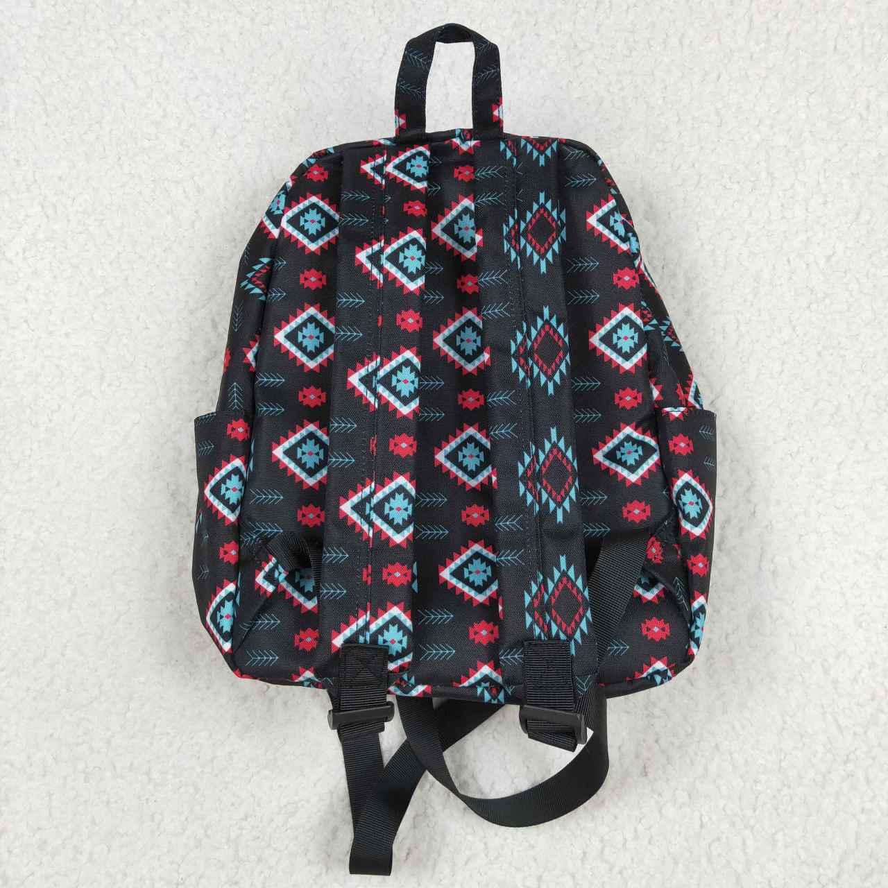 BA0061 Black Western Print Little Bag Bagpack