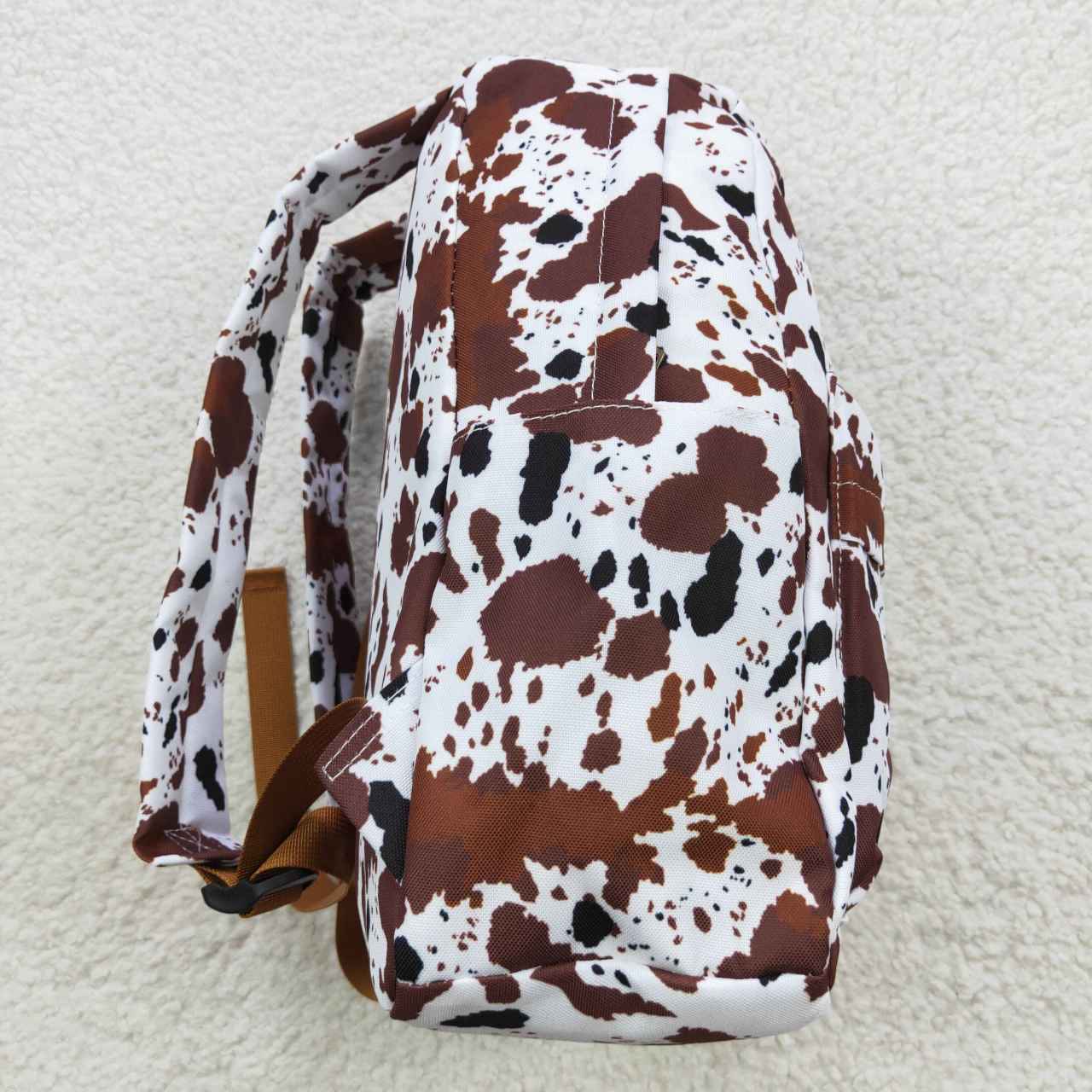 BA0073 Brown Cow  Print Little Bag Bagpack