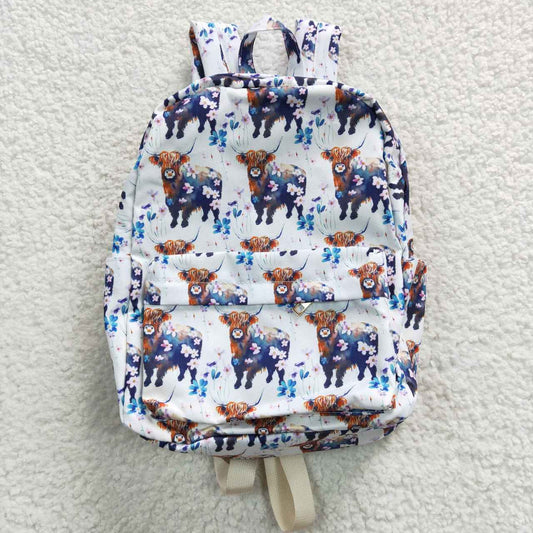 BA0078 Cow Howdy Western  Print Little Bag Bagpack