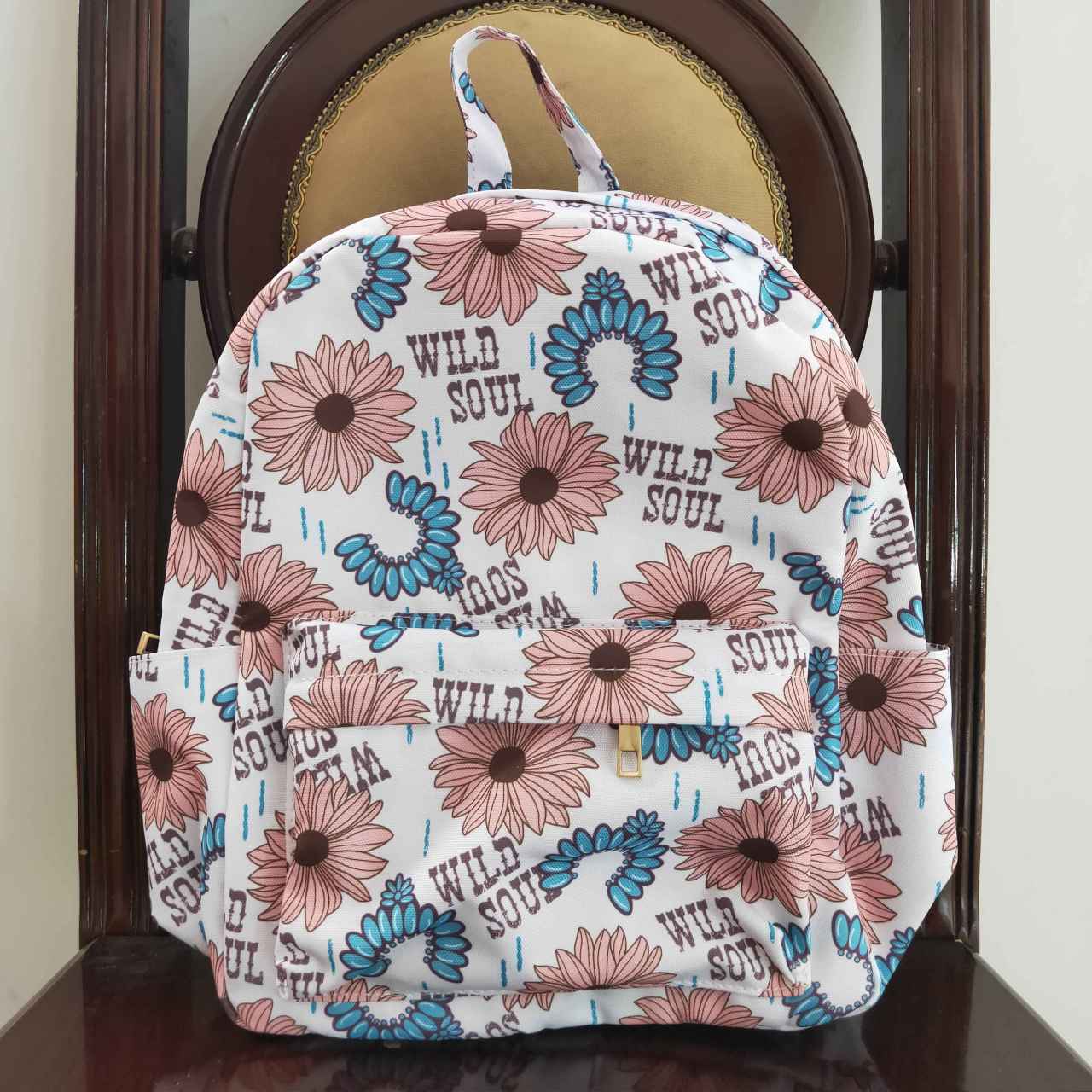 BA0080 Blue Sunflower Wild Soul Print Little Bag Bagpack