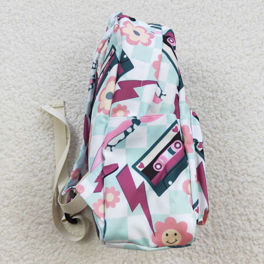 BA0082 Pink Cow Howdy Western  Print Little Bag Bagpack