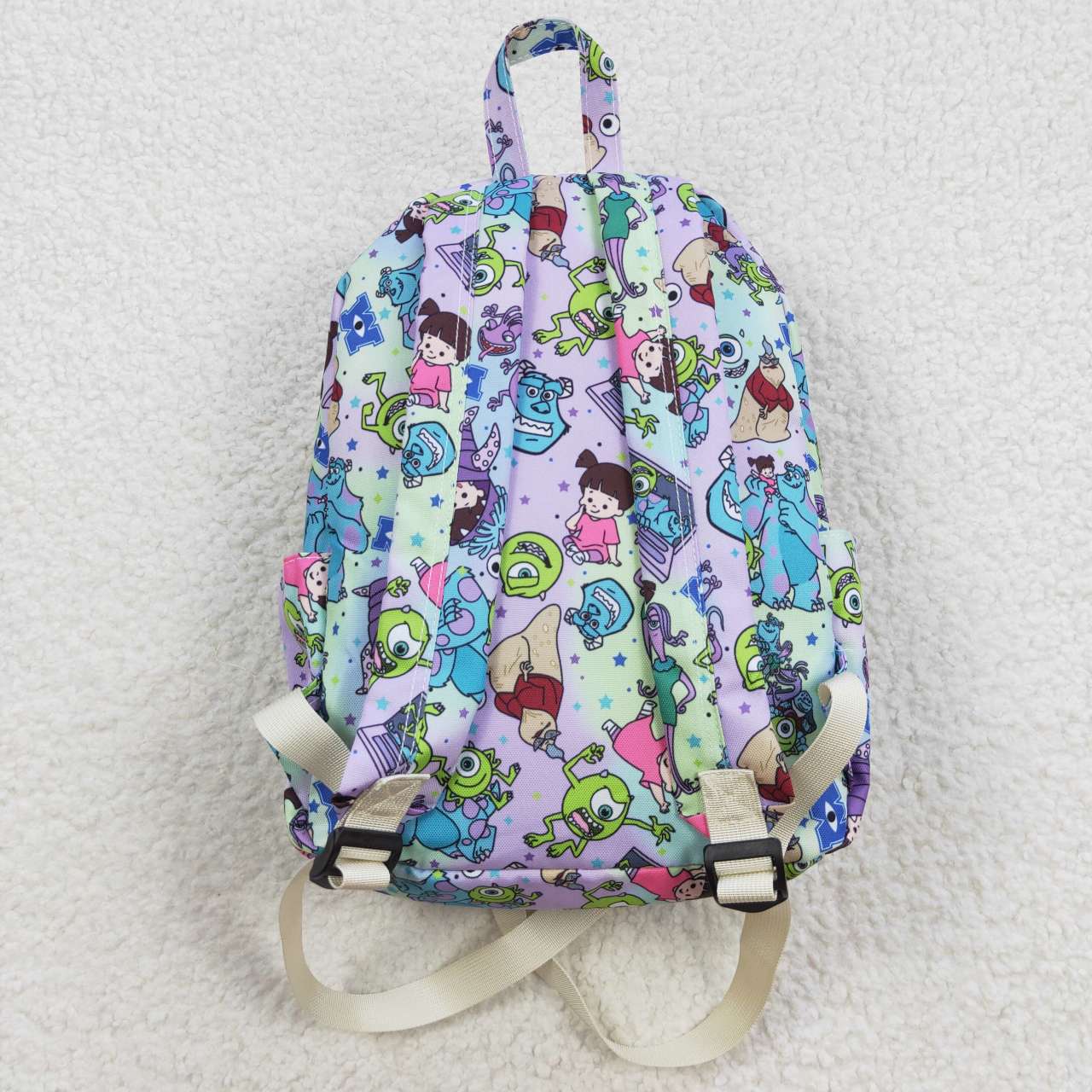 BA0083 Green Blue Cartoon  Print Little Bag Bagpack