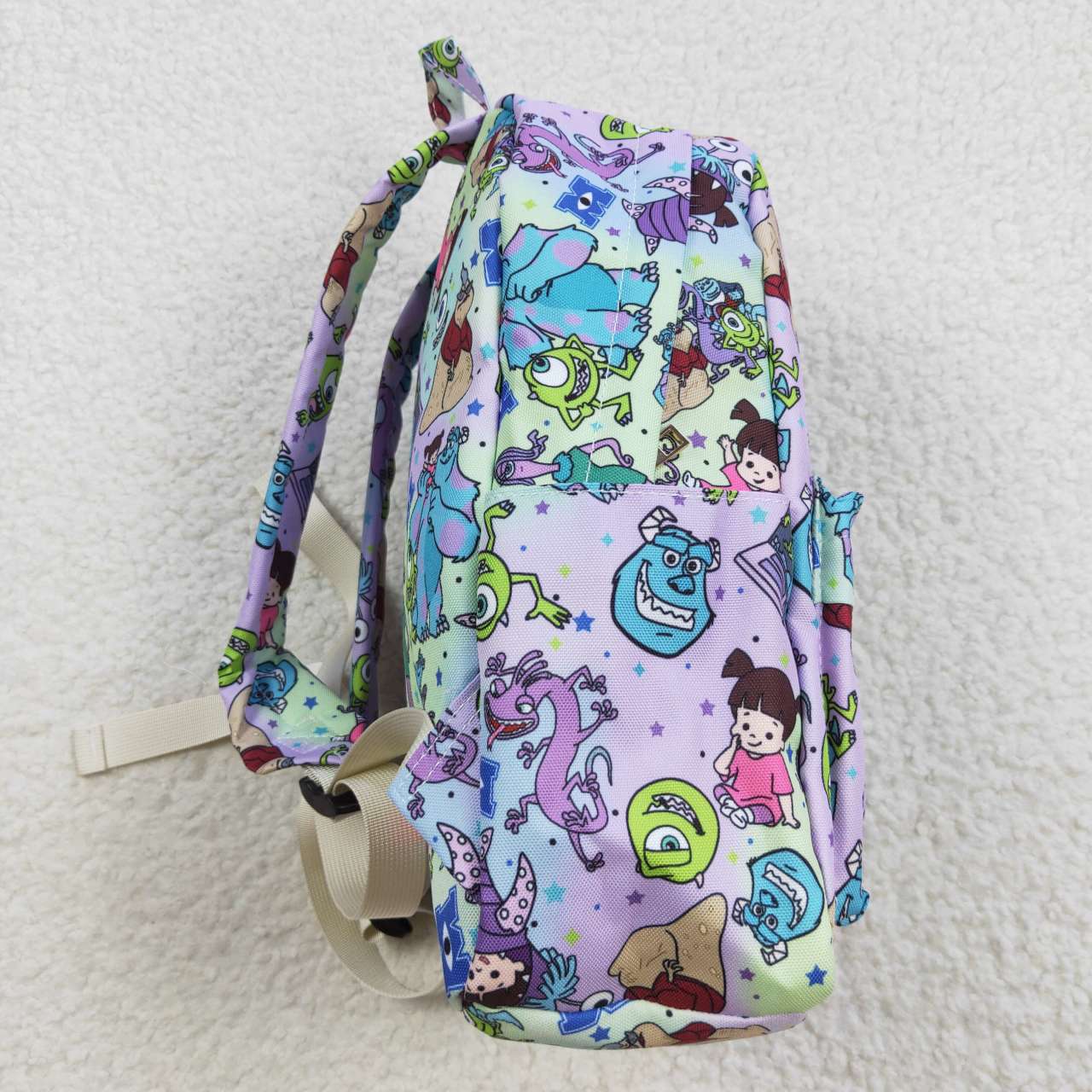 BA0083 Green Blue Cartoon  Print Little Bag Bagpack