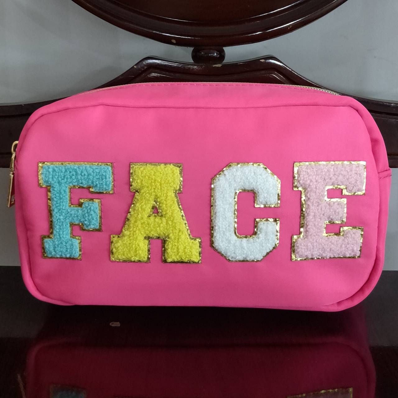 BA0094 Pink Face Print Lunchboxes Food Bag Bagpack