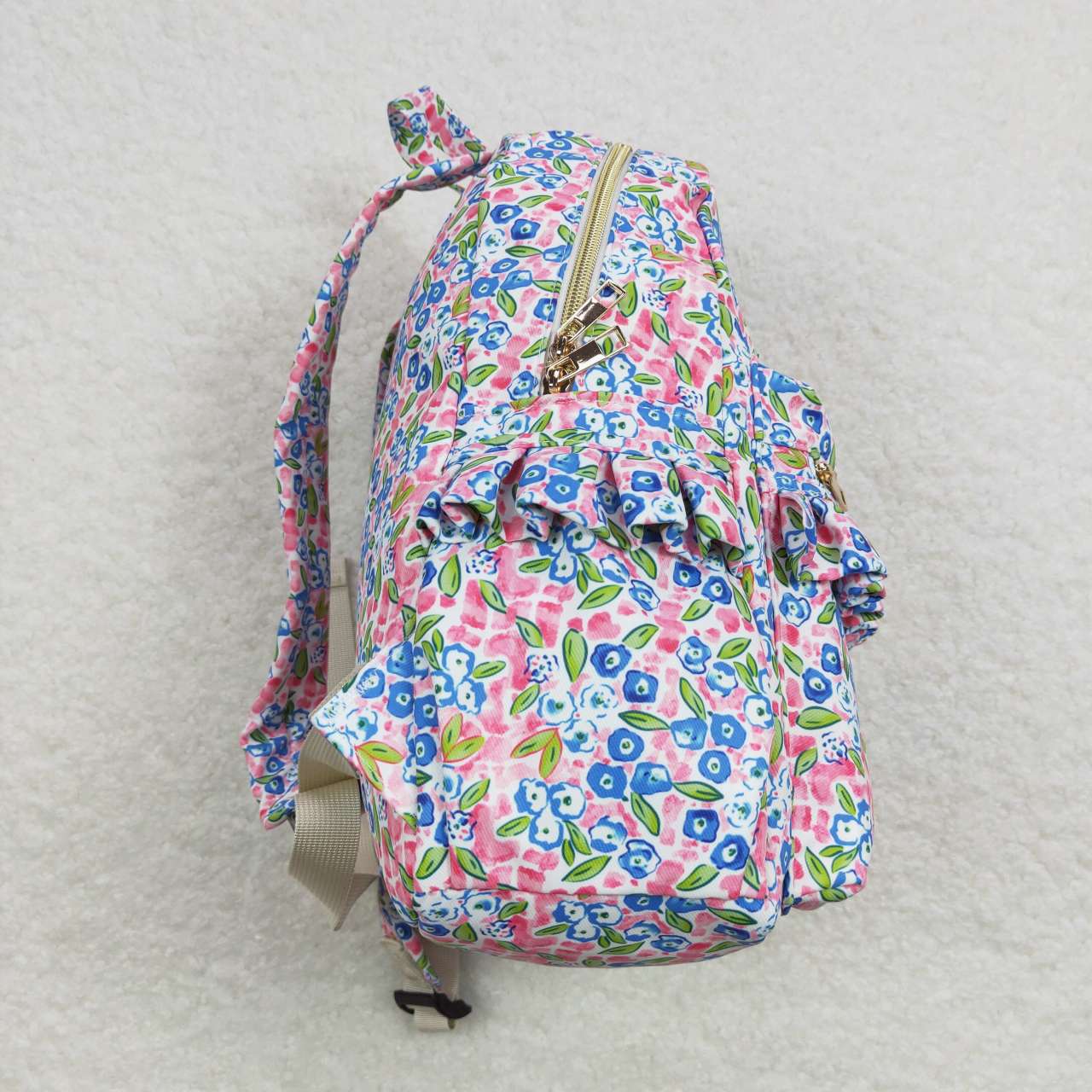 BA0098  Blue Pink Print Little Bag Bagpack