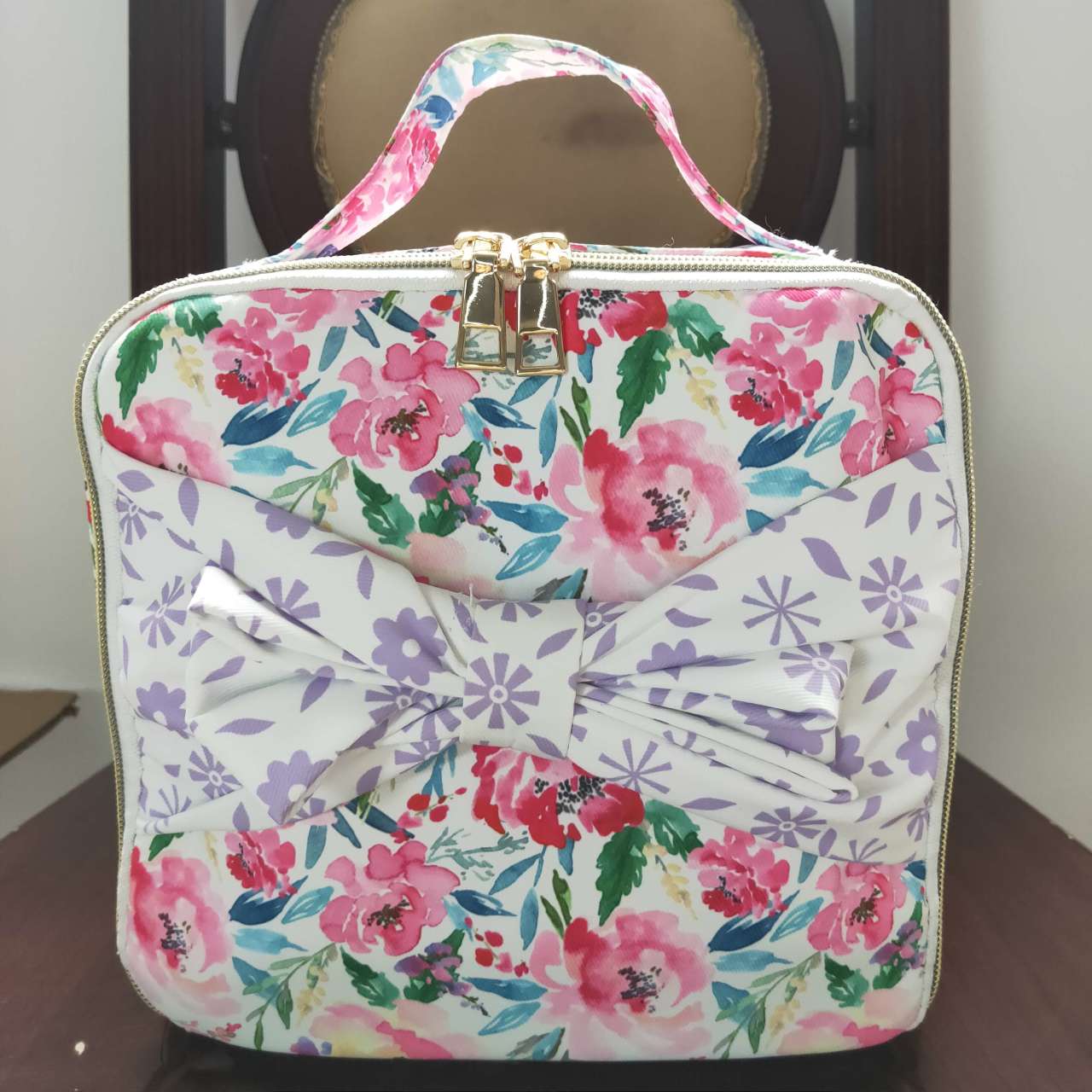 BA0102 Floral  Print Lunchboxes Food Bag Bagpack