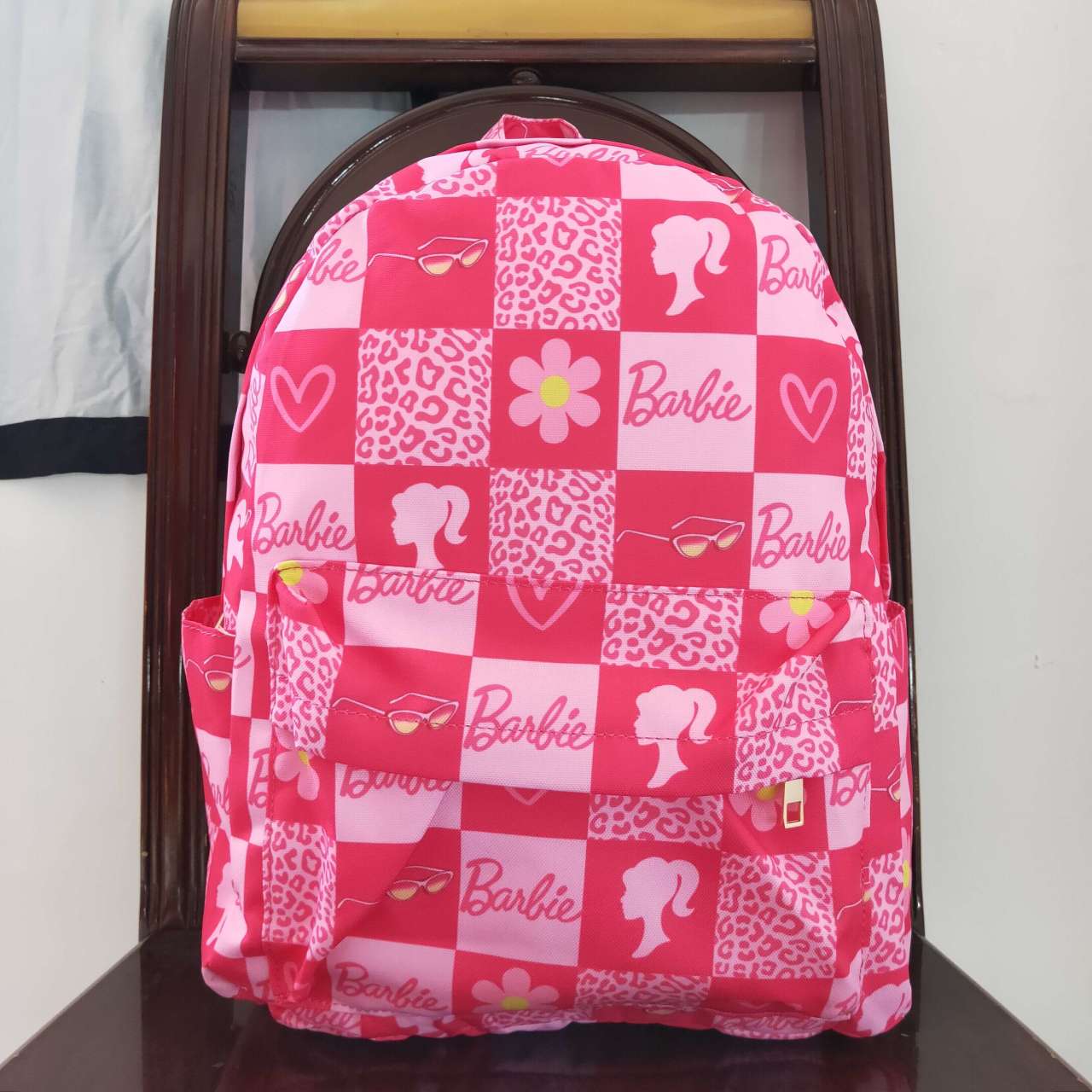 BA0113 Pink B Cartoon Print Little Bag Bagpack