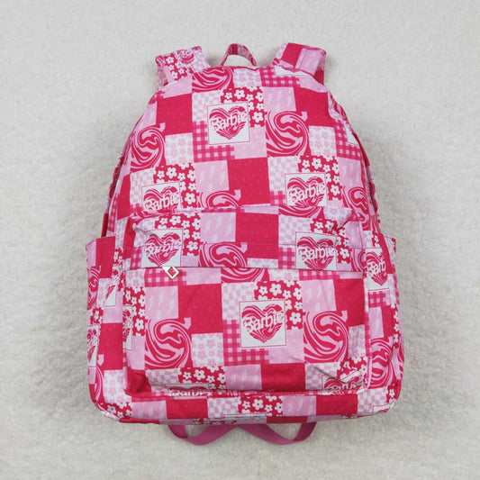 BA0114 Pink B Cartoon Print Little Bag Bagpack