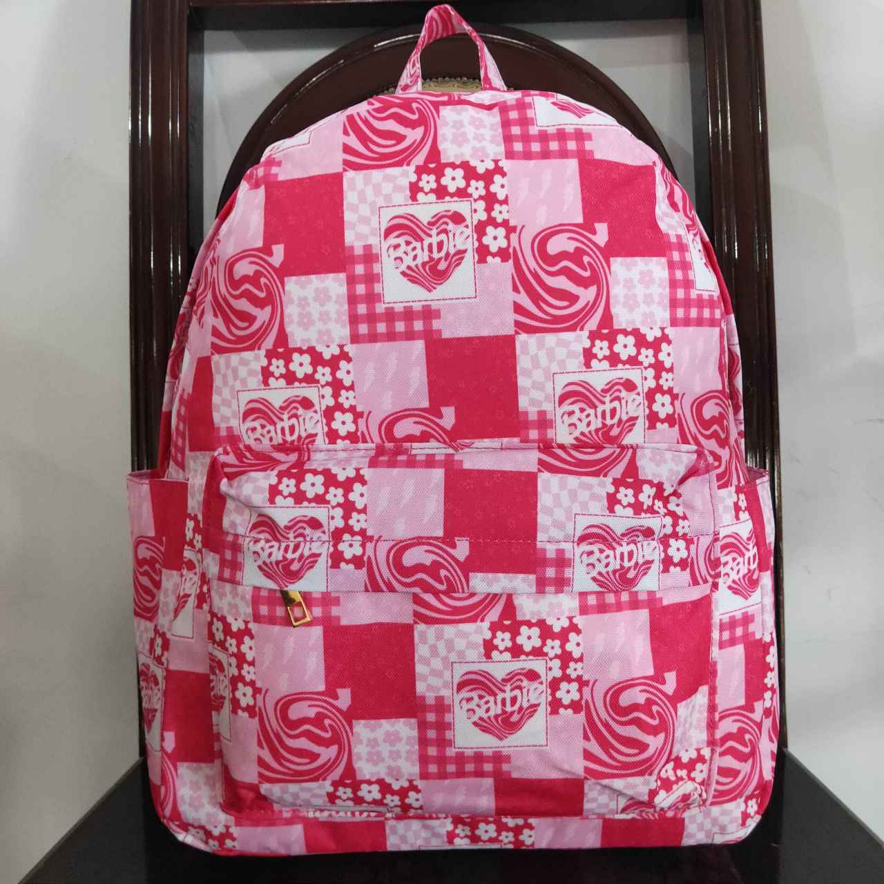 BA0114 Pink B Cartoon Print Little Bag Bagpack