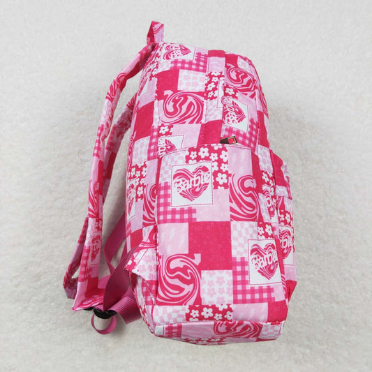 BA0114 Pink B Cartoon Print Little Bag Bagpack