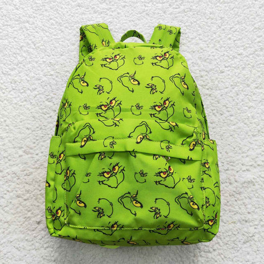 BA0119 Christmas Green Cartoon Print Little Bag Bagpack