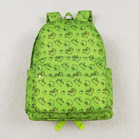 BA0119 grinch Smiley face green backpack