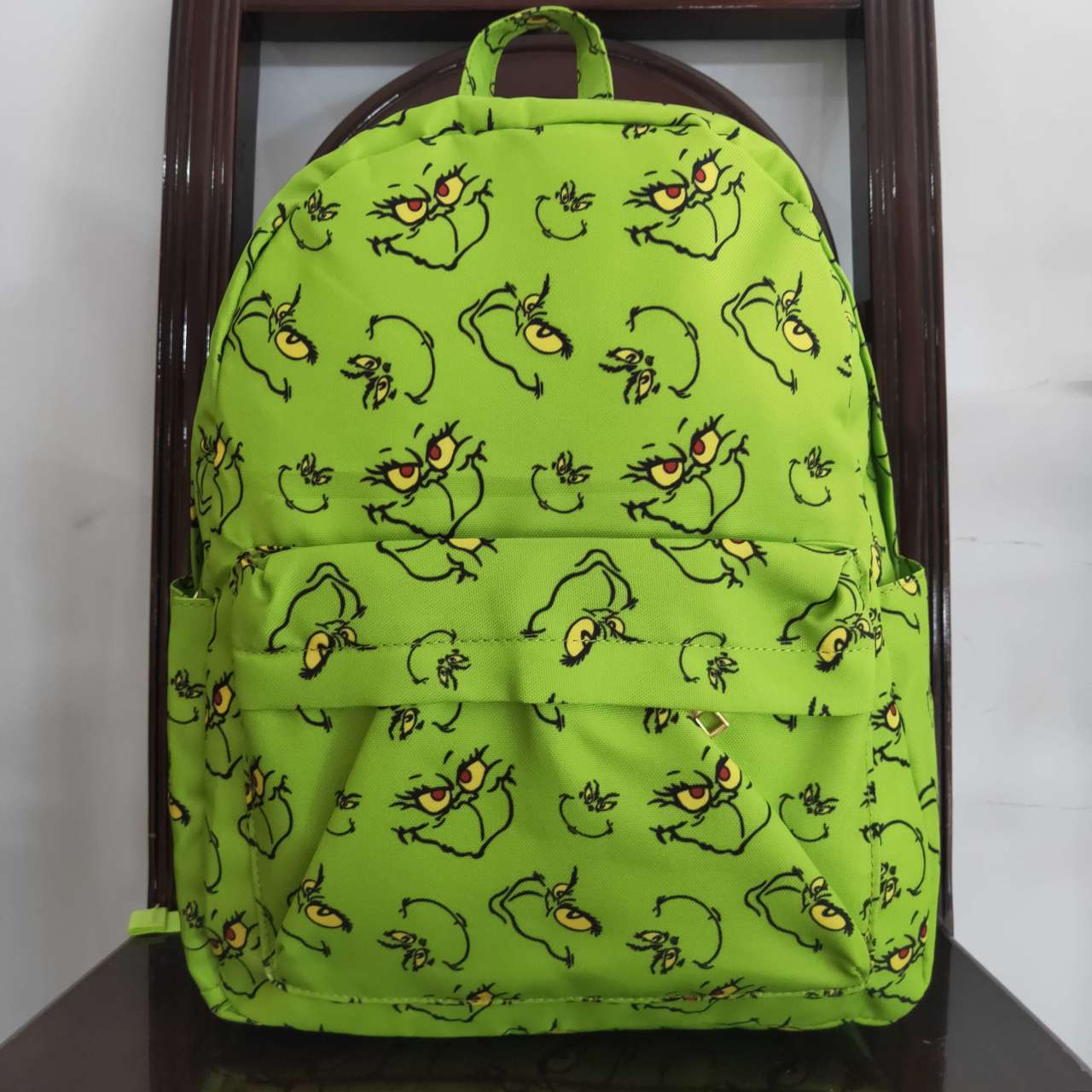 BA0119 Christmas Green Cartoon Print Little Bag Bagpack