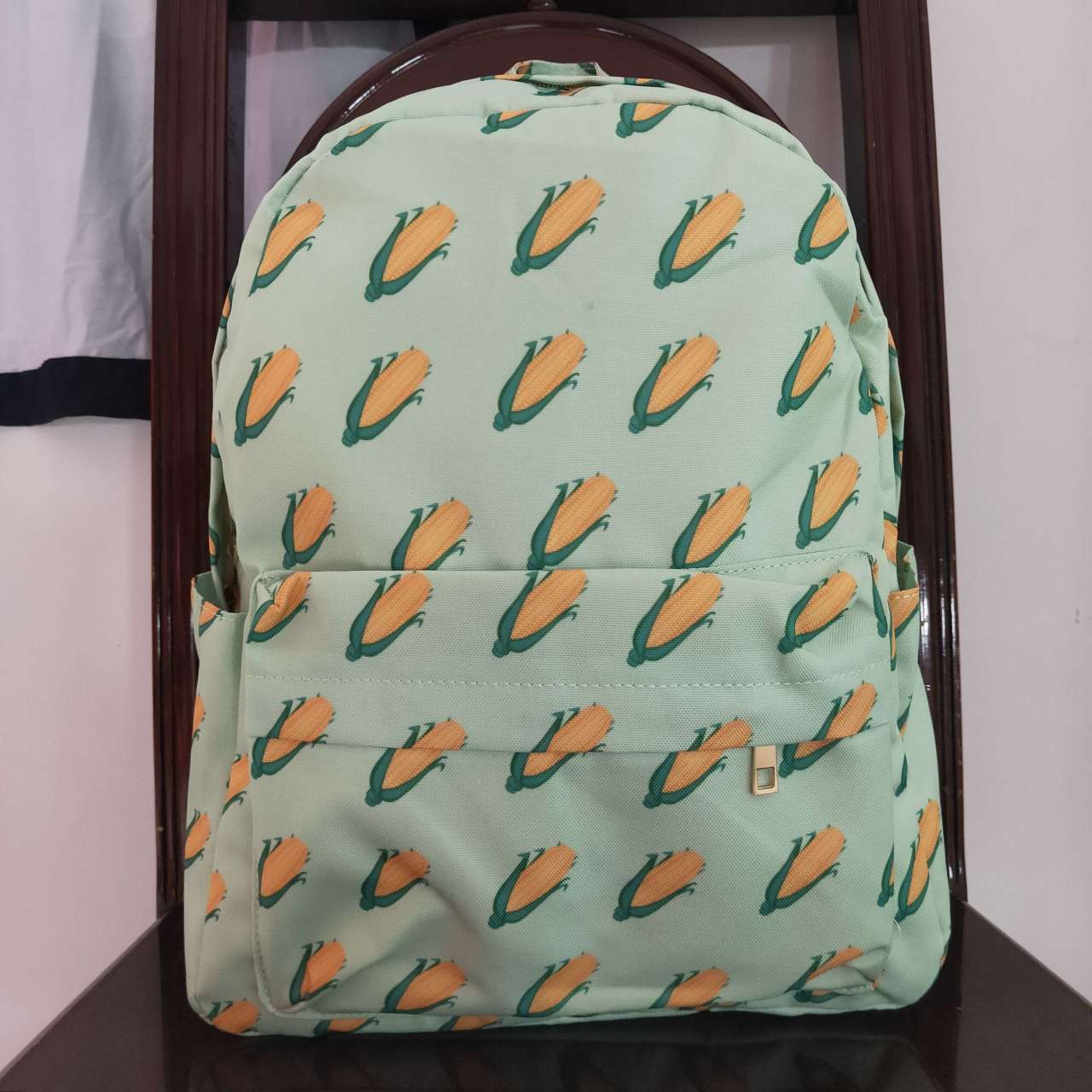 BA0120 Green Yellow Corn Print Little Bag Bagpack