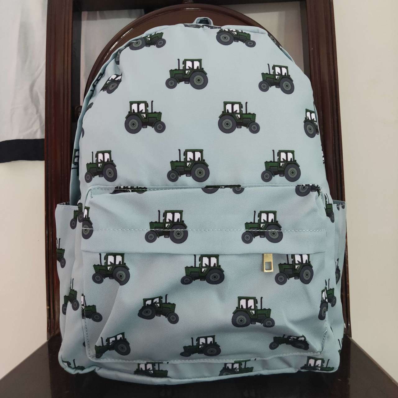 BA0121 Blue Truck Print Little Bag Bagpack