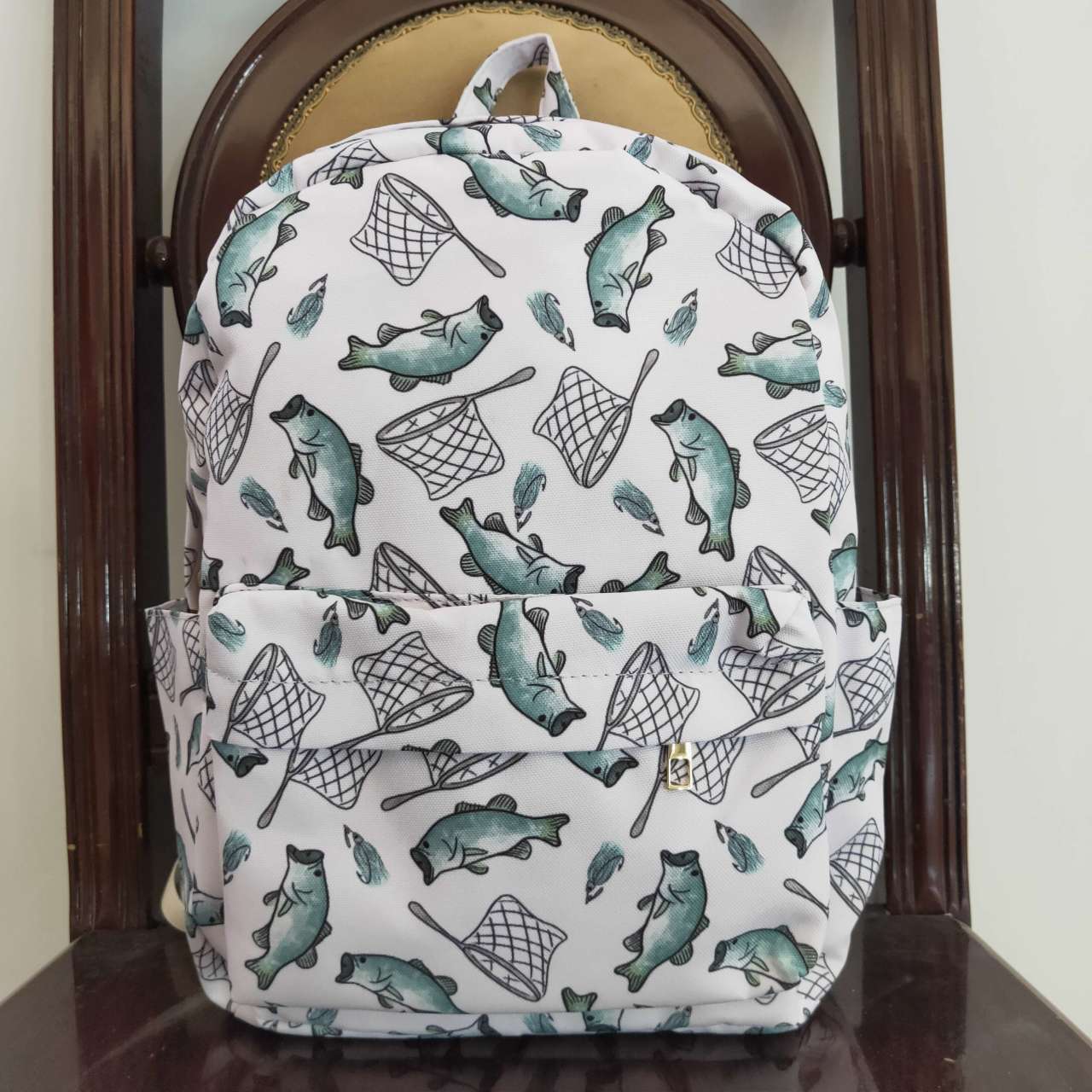 BA0123 Fishing  Print Little Bag Bagpack