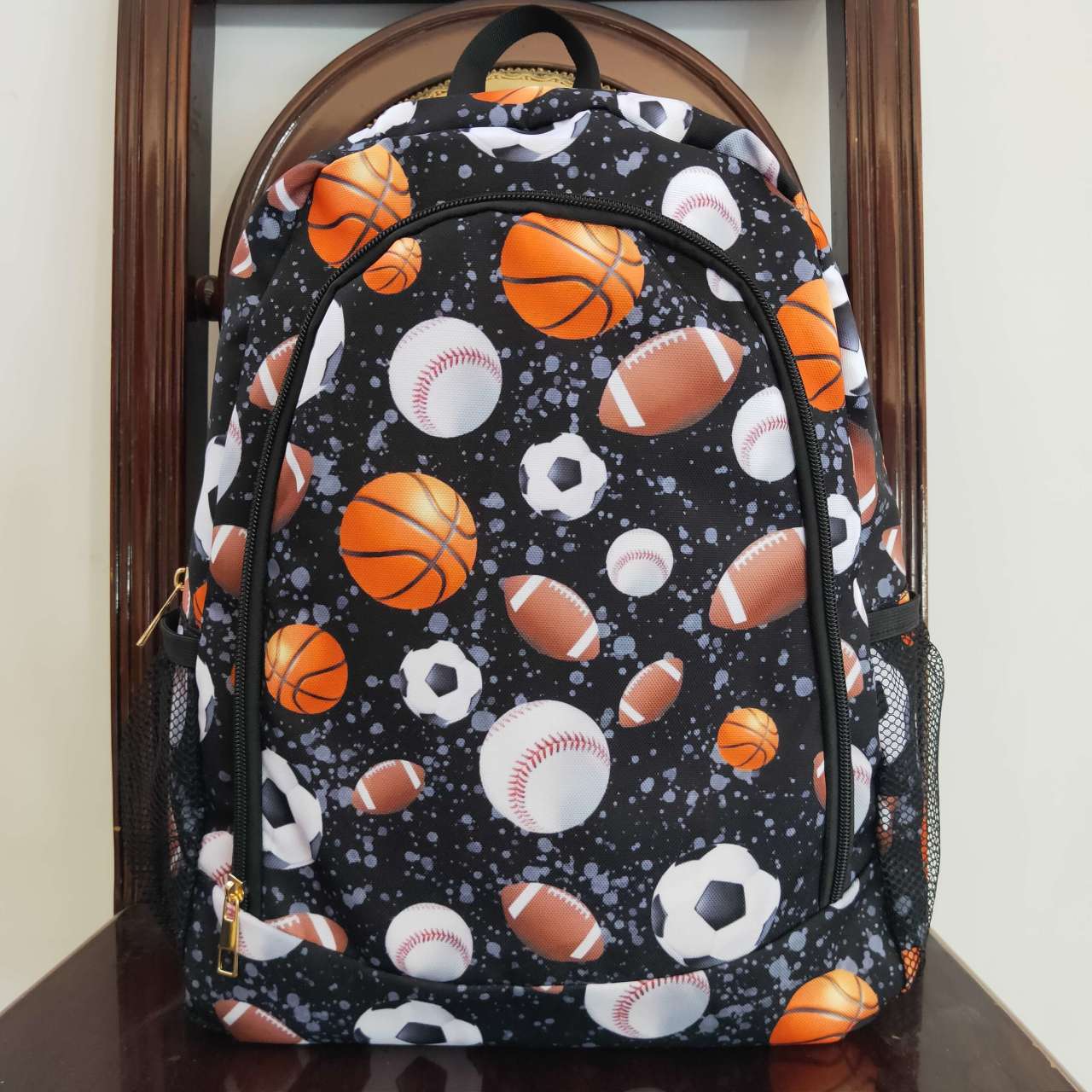 BA0125 Basketball Football Softball Sccer Print Little Bag Bagpack