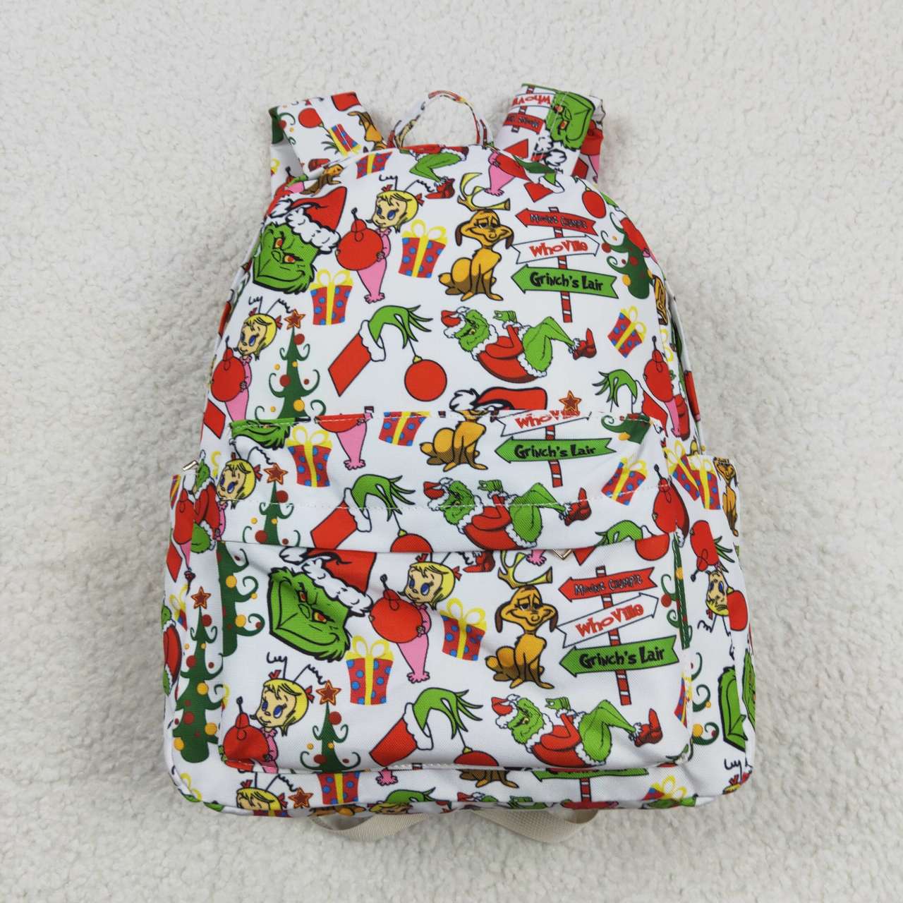 Christmas Red Green Cartoon Print Little Bag Bagpack