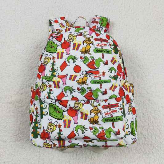 Christmas Red Green Cartoon Print Little Bag Bagpack