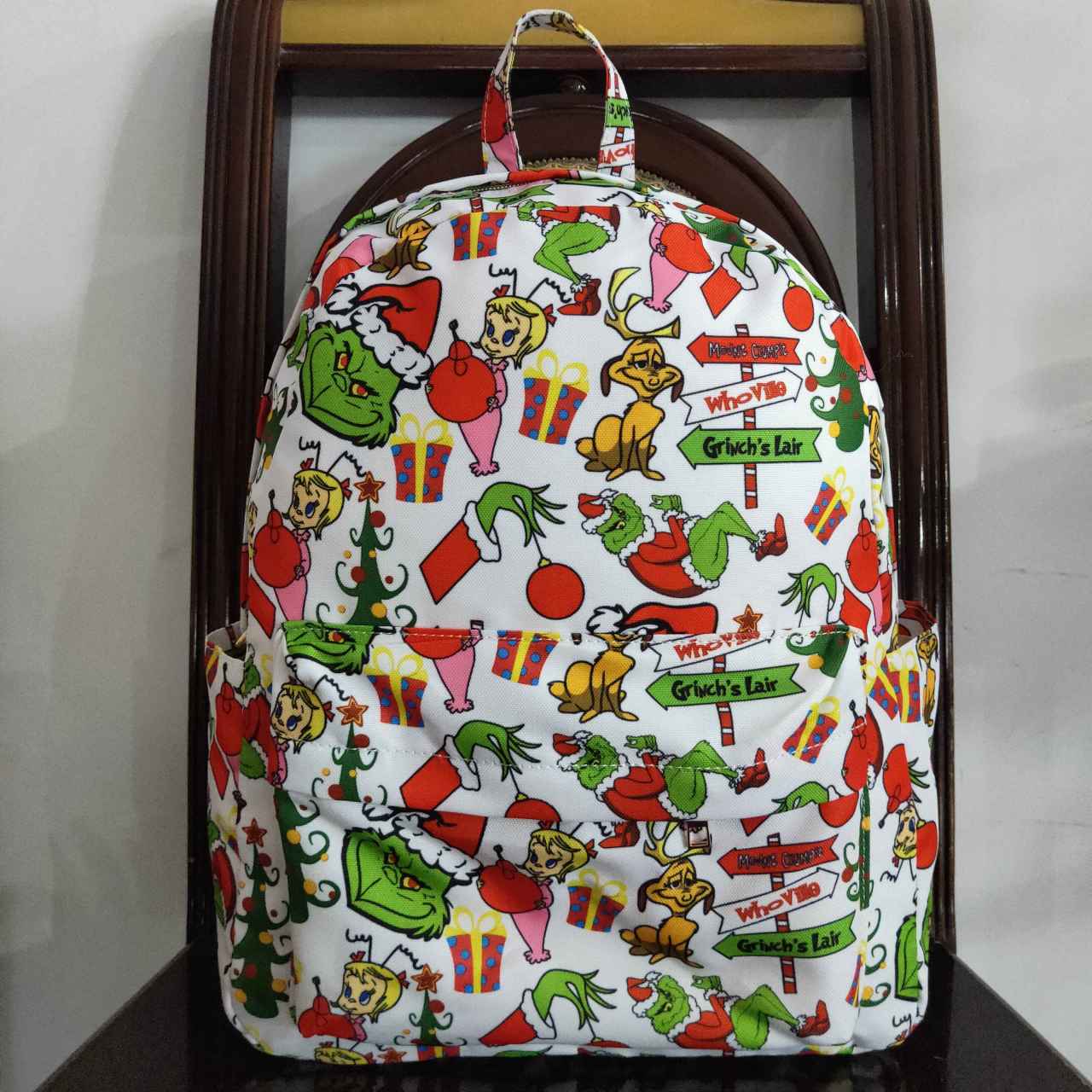 Christmas Red Green Cartoon Print Little Bag Bagpack