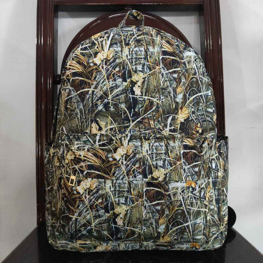 BA0139  Camo leaves Green   Print Little Bag Bagpack