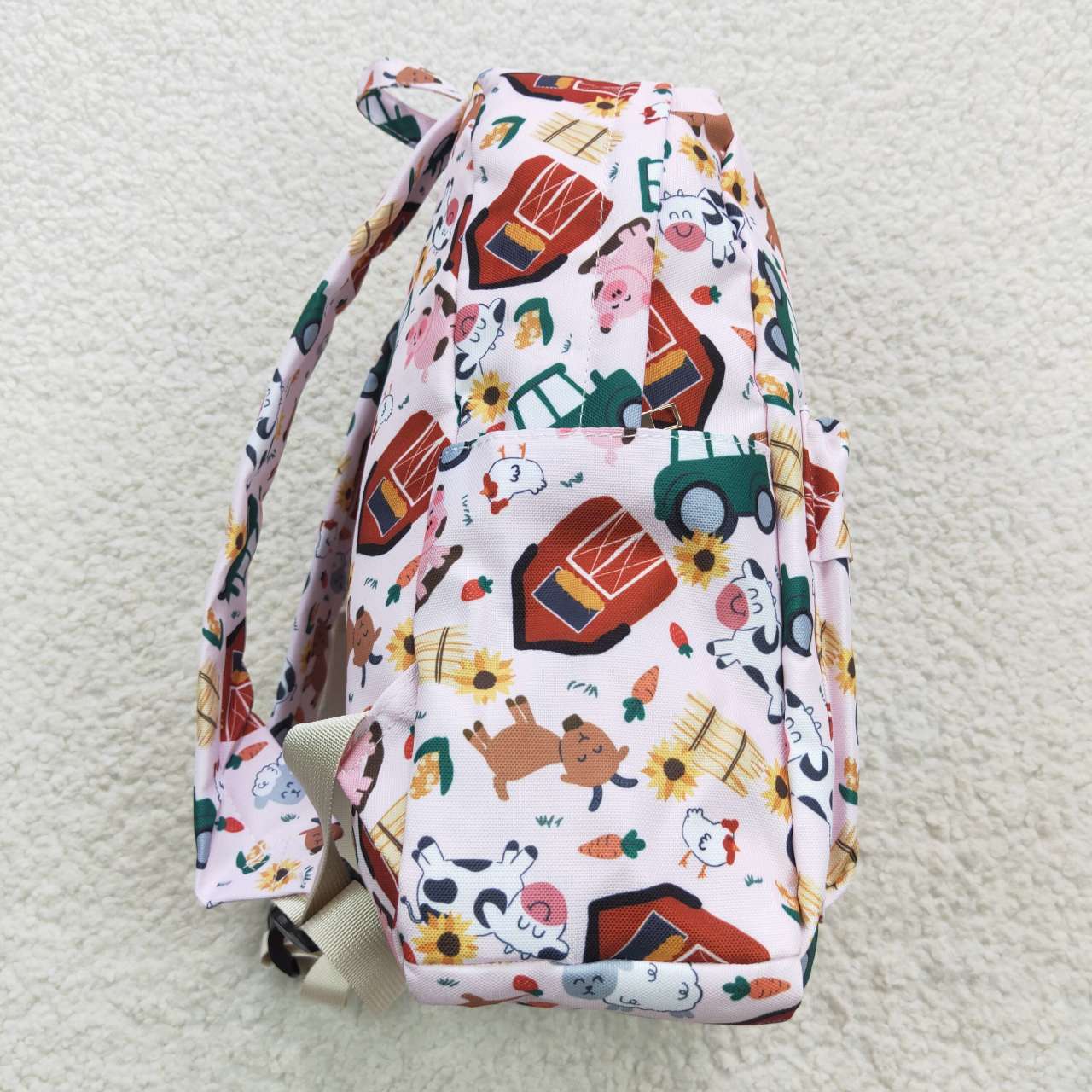 BA0141 Red Farm Cartoon Print Little Bag Bagpack