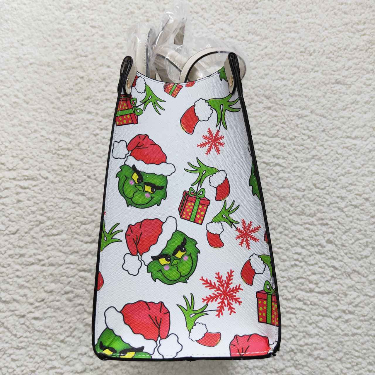 BA0144 Christmas Red Green Cartoon Print Little Bag Bagpack