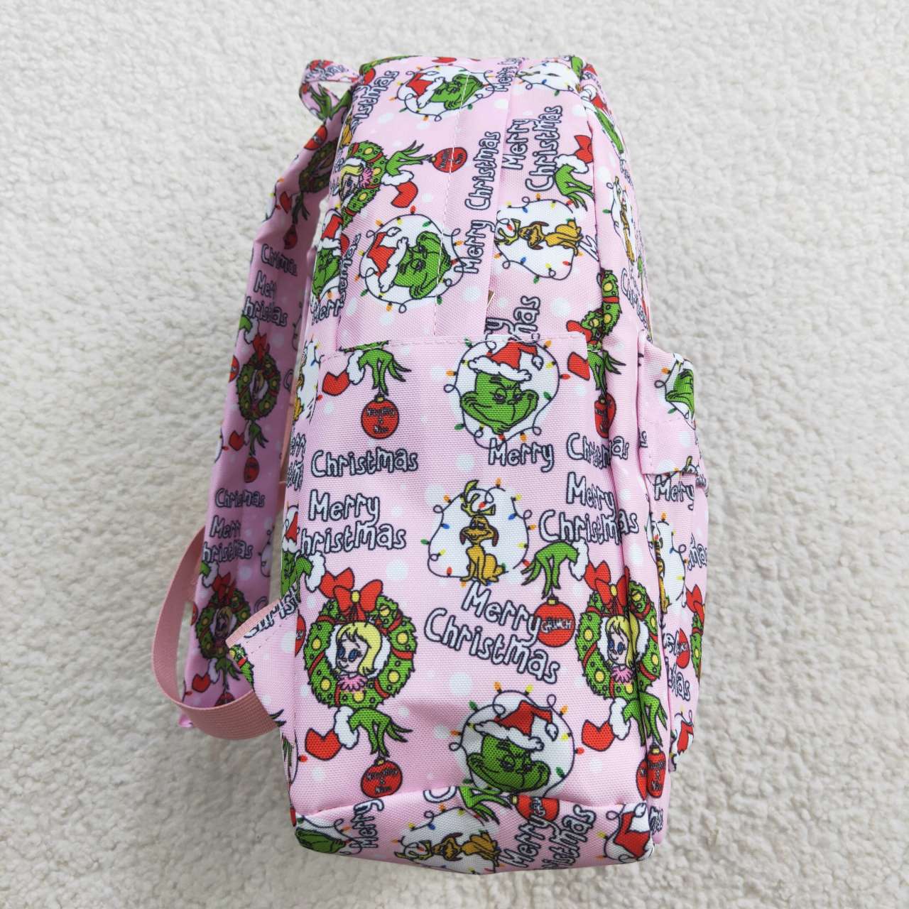 BA0148 Christmas Pink Green Cartoon Print Little Bag Bagpack