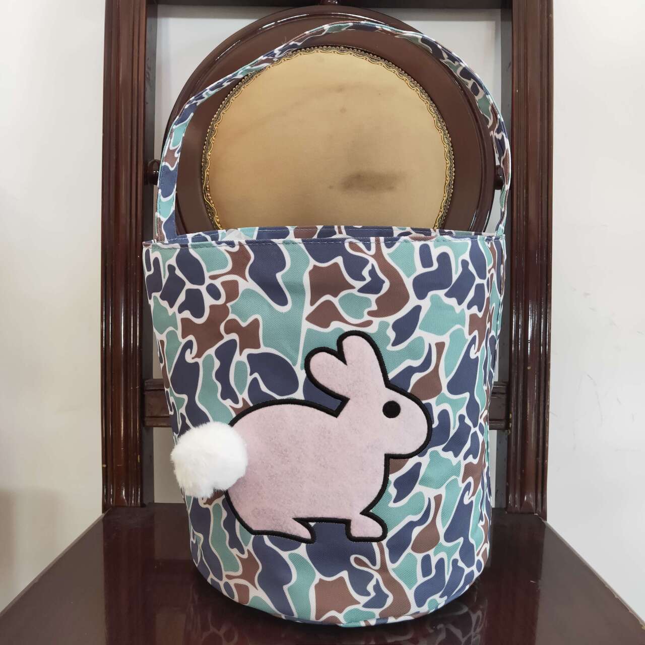 BA0157 Easter Rabbit Green camo Print Little Bag Bagpack