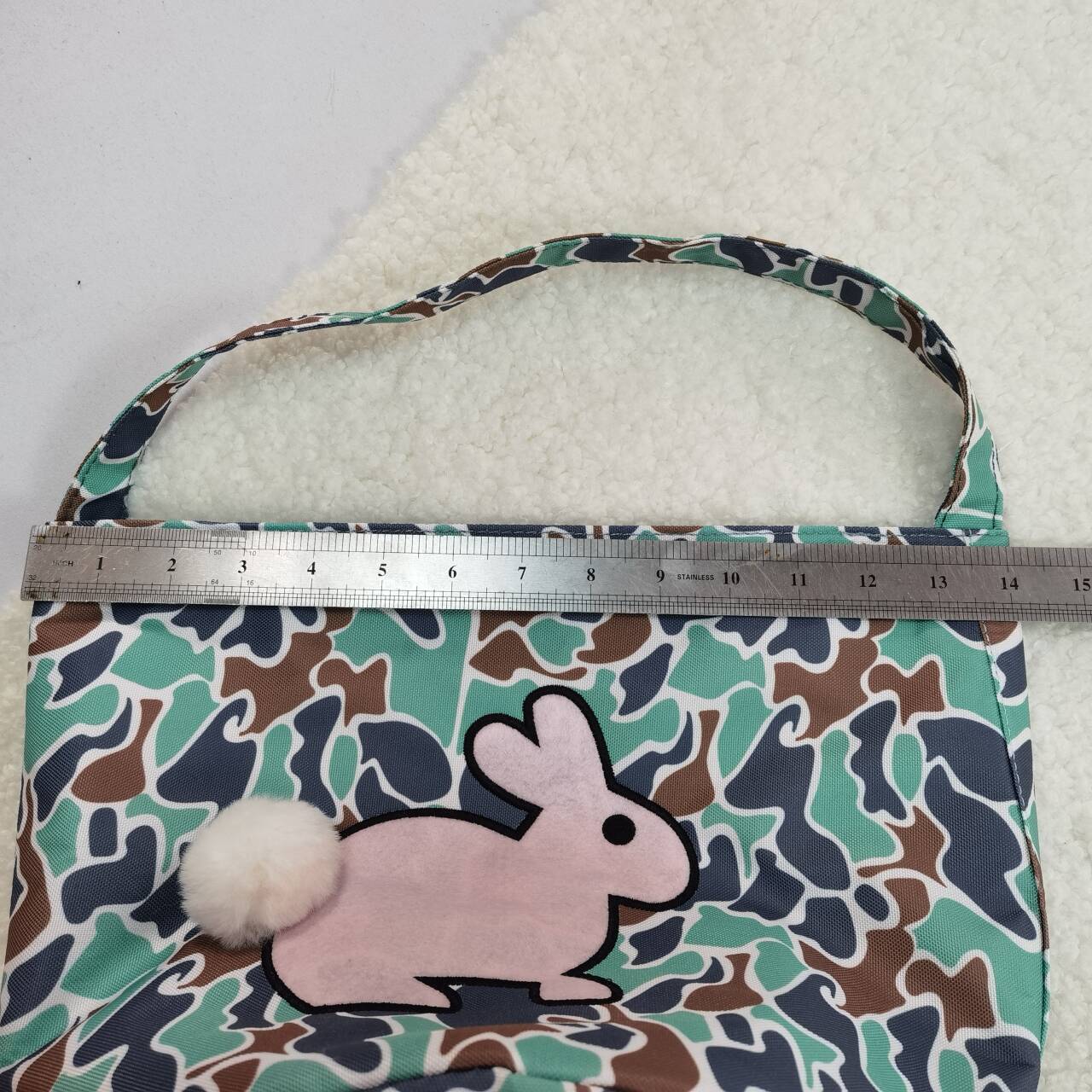 BA0157 Easter Rabbit Green camo Print Little Bag Bagpack